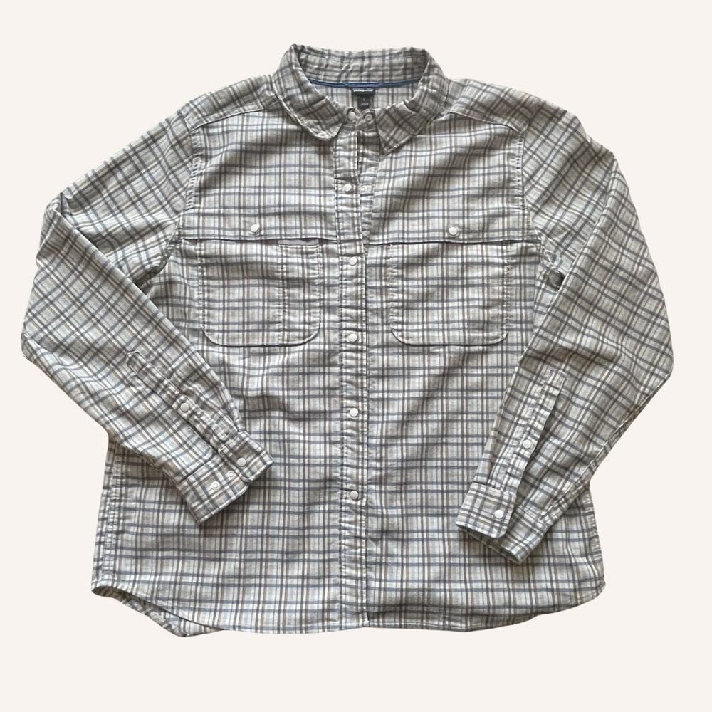 PATAGONIA flannel shirt, women's L, 41925 women's early rise stretch shirt